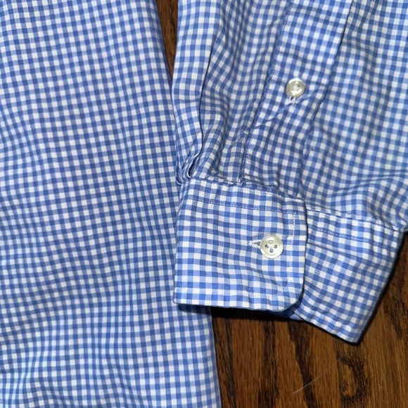 Polo Ralph Lauren Blue Gingham Tailored Fit Casual Button Down Men’s Shirt XL - Picture 5 of 8